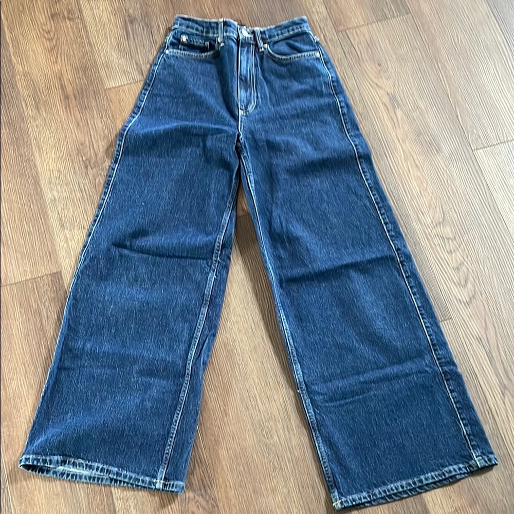 BDG Urban Outfitters Blue Flare Wide Leg Jeans